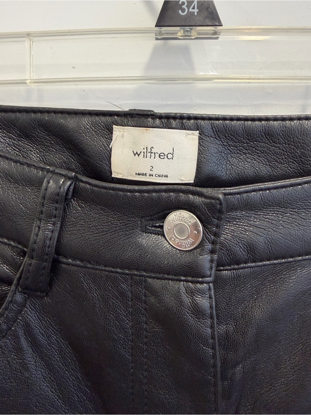 Wilfred - The Melina Leather Pant in Black - Picture 4 of 10